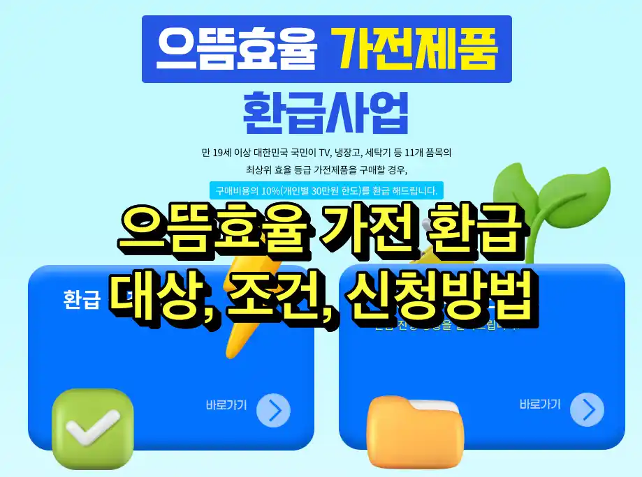 으뜸효율 가전 환급 제도 안내 및 후기