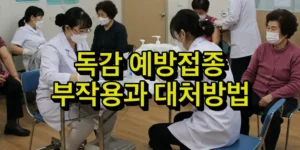 독감예방접종 부작용과 대처방법