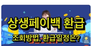 상생페이백 환급 금액 조회방법, 환급일정은?