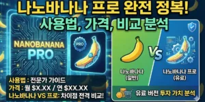 나노바나나 프로 무료 이용방법, 가격 총정리