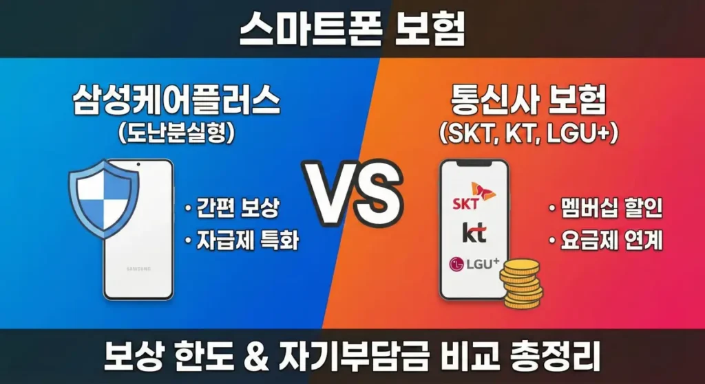 스마트폰 보험 보상 한도 비교