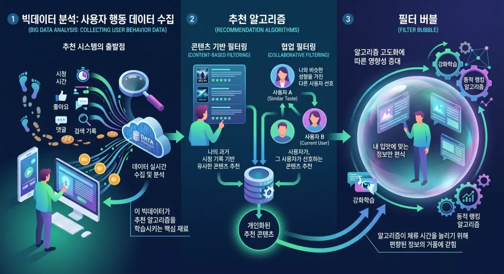 빅데이터분석, 추천 알고리즘과 필터버블